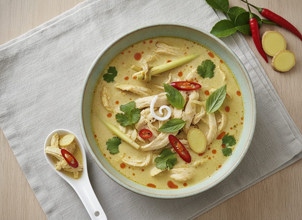 Thai Chicken Soup with Coconut and Galangal