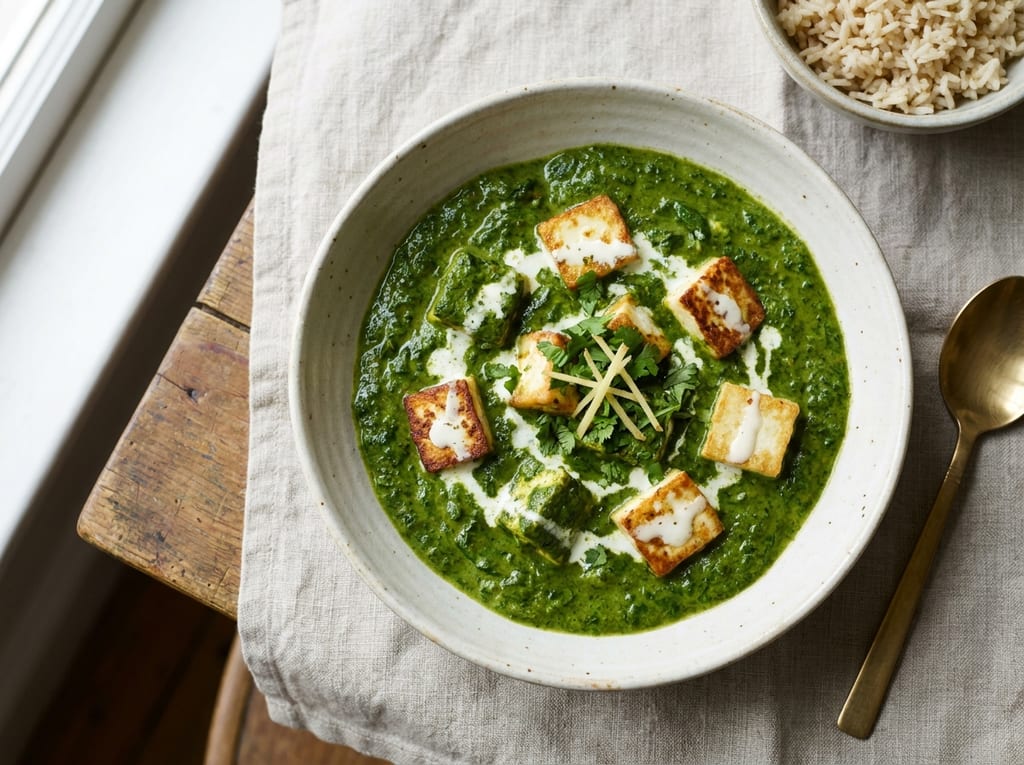 Indian Saag Paneer with Spinach