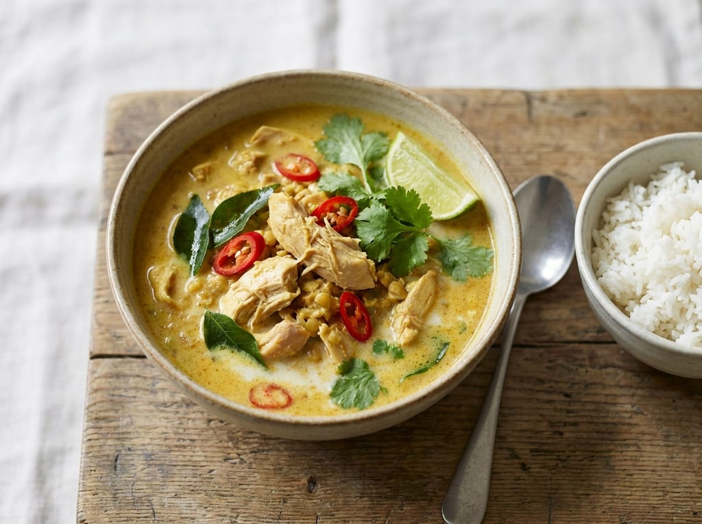 Malaysian Turmeric Lentil Soup with Chicken