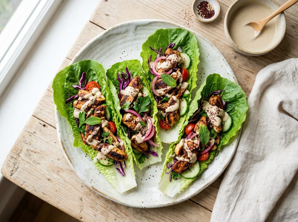 Chicken Shawarma Lettuce Wraps