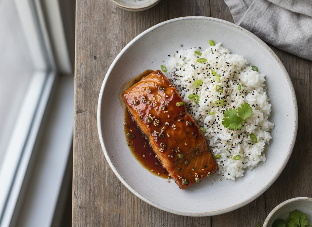 Teriyaki Salmon with Sesame Rice
