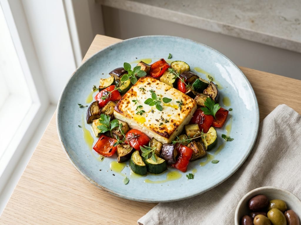 Baked Feta with Roasted Vegetables