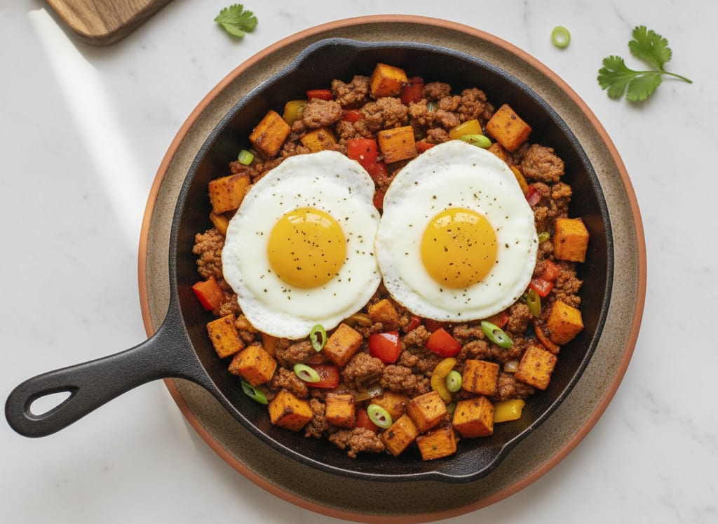 Mexican Chorizo and Sweet Potato Skillet