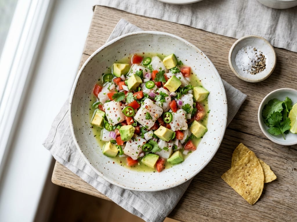 Ceviche with Avocado and Lime