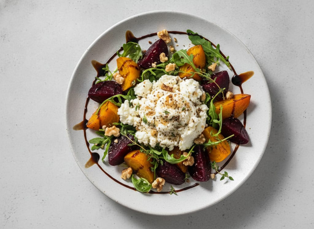 Roasted Beet and Goat Cheese Salad