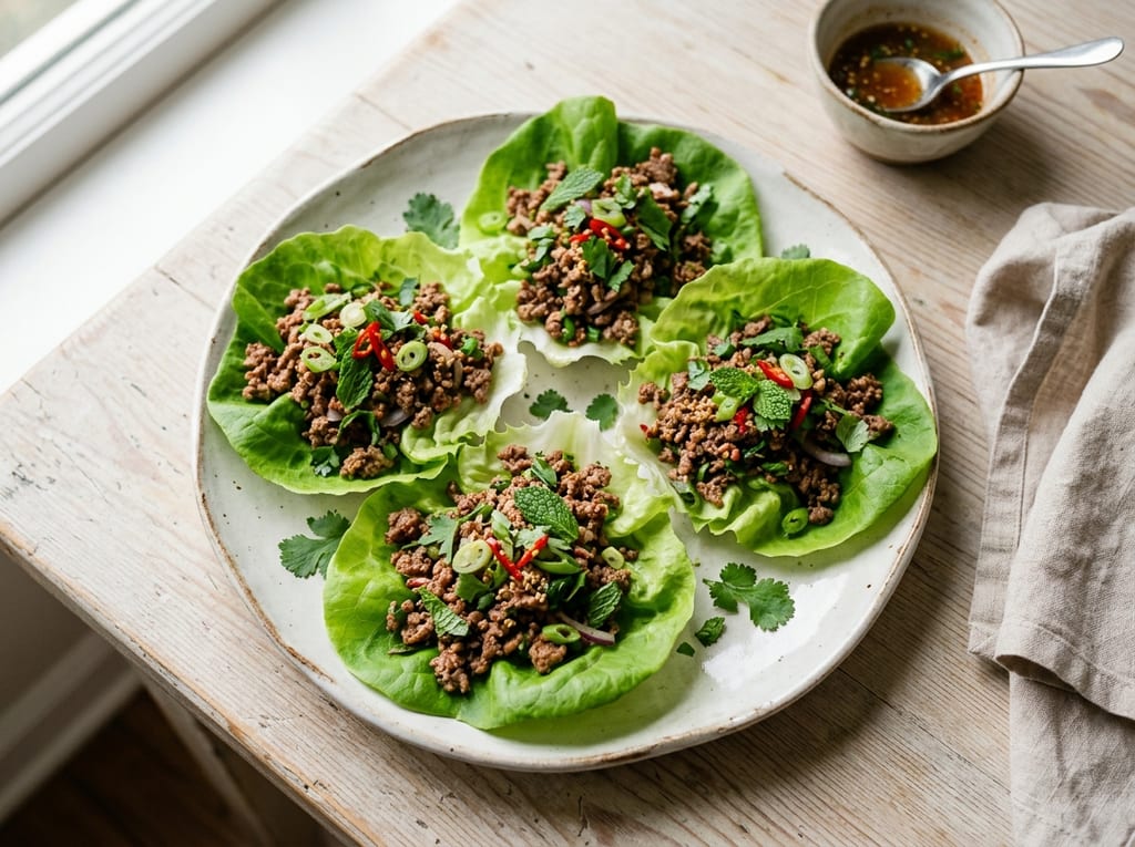 Beef Larb Lettuce Wraps