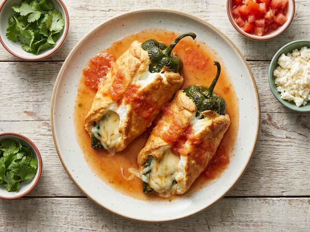 Chiles Rellenos with Oaxaca Cheese