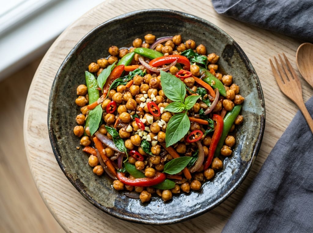 Thai Basil Chickpea Stir-Fry