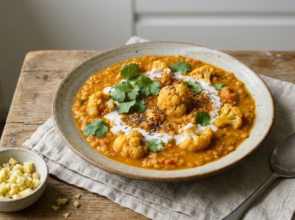 Spiced Cauliflower and Lentil Stew
