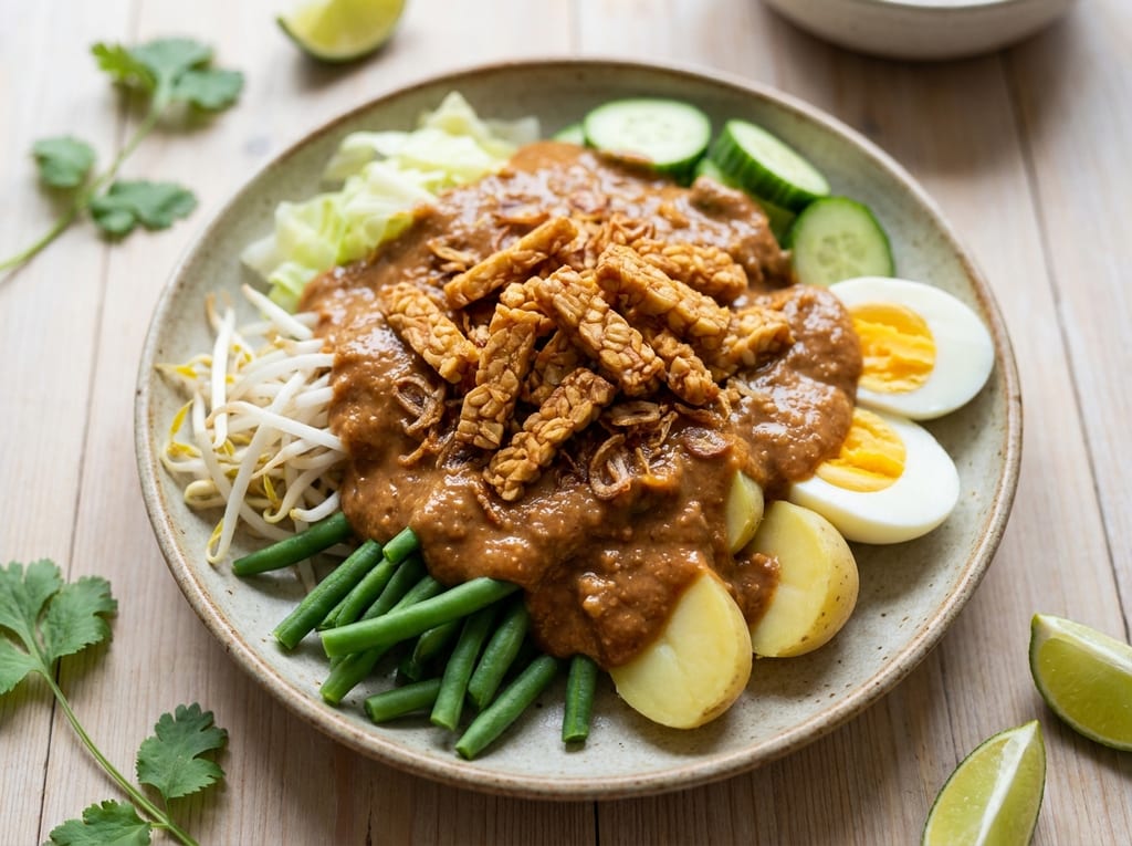 Indonesian Gado-Gado with Tempeh Crisps