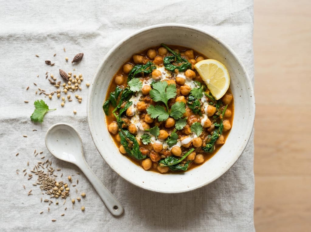 Chana Masala with Spinach