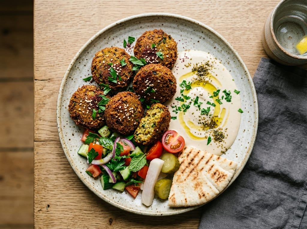 Crispy Falafel with Tahini Sauce