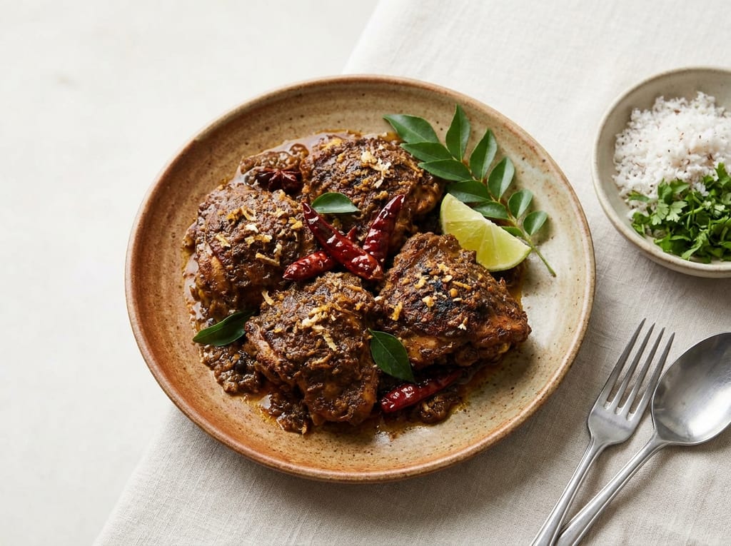 Chettinad Chicken with Coconut