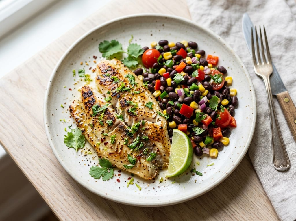 Grilled Tilapia with Lime and Cilantro