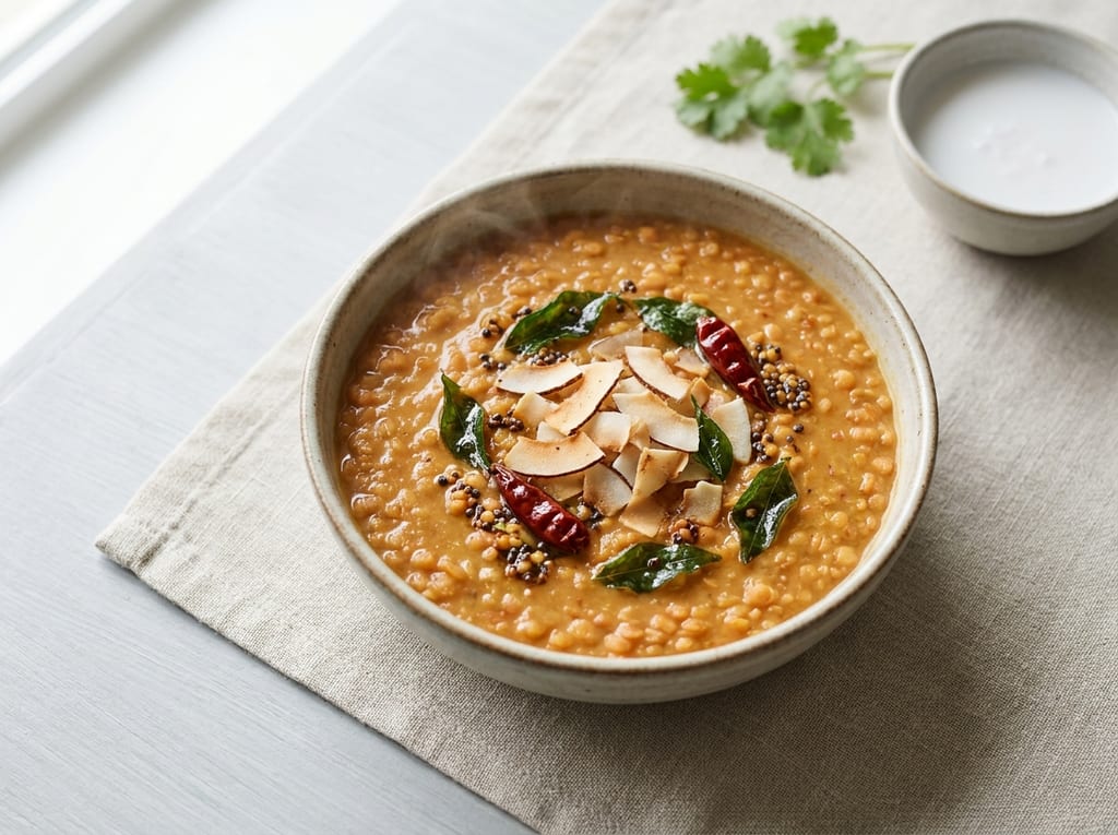 Lentil Dal with Coconut Tempering