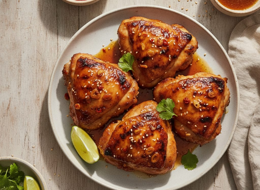 Grilled Chicken Thighs with Tamarind Glaze