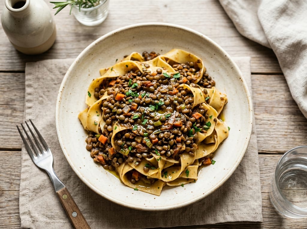 Pappardelle al Ragù di Lenticchie