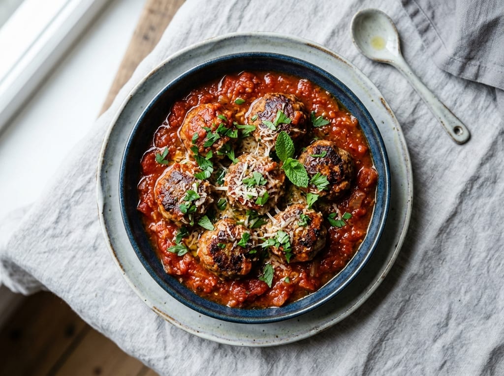 Spiced Lamb Meatballs with Tomato Ragù