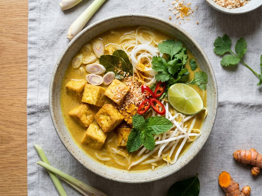 Malaysian Coconut Laksa with Lemongrass