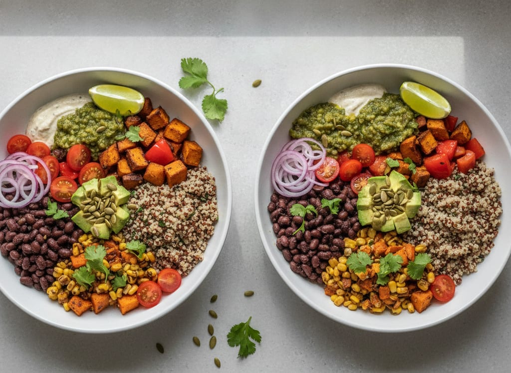 Black Bean and Quinoa Burrito Bowls