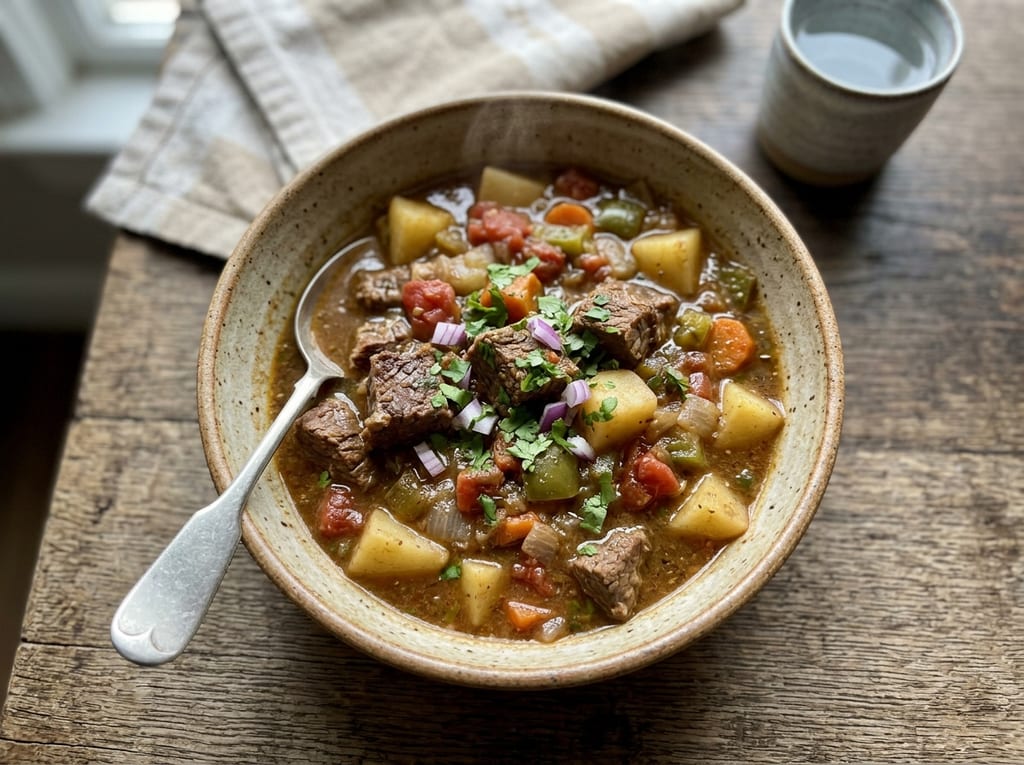 Carne Guisada Stew with Potatoes