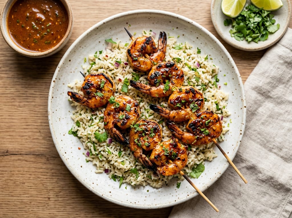 Grilled Shrimp Skewers with Chipotle Lime Glaze
