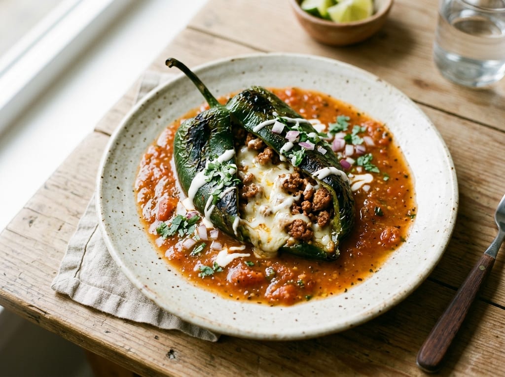 Chile Relleno with Chorizo and Cheese