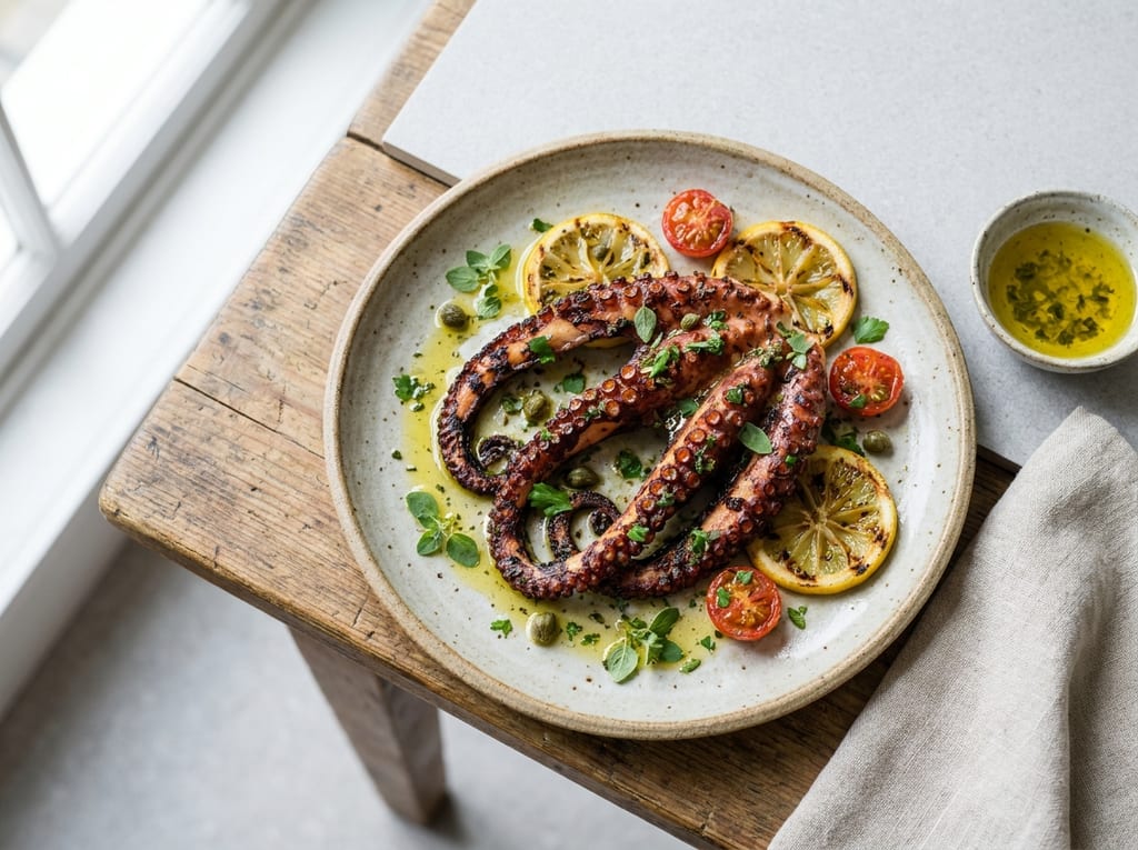 Greek-Style Grilled Octopus with Lemon Oil