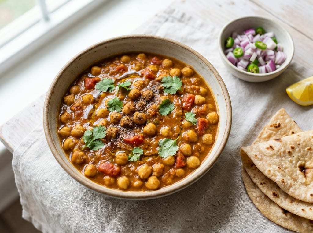 Indian Chana Masala with Chickpeas