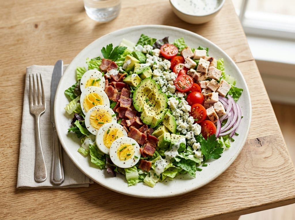 Cobb Salad with Bacon and Hard-Boiled Eggs