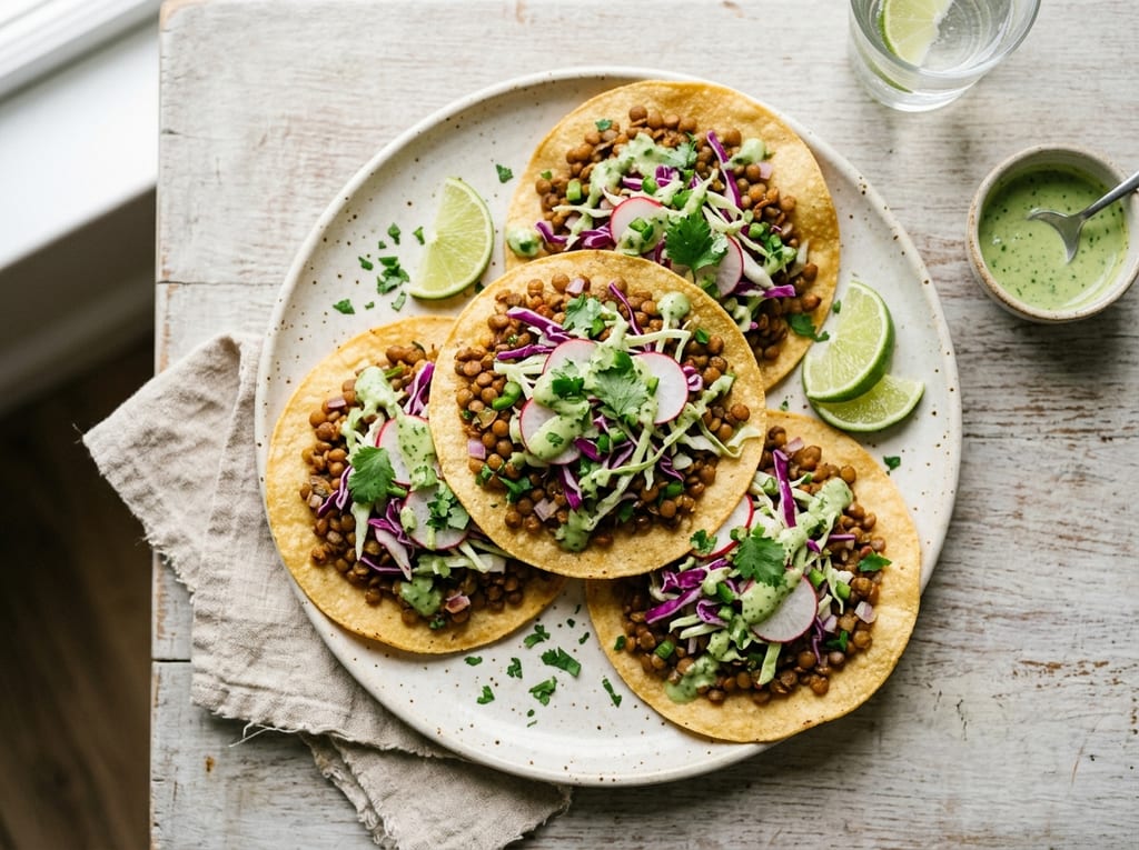 Chile Lime Lentil Tostadas