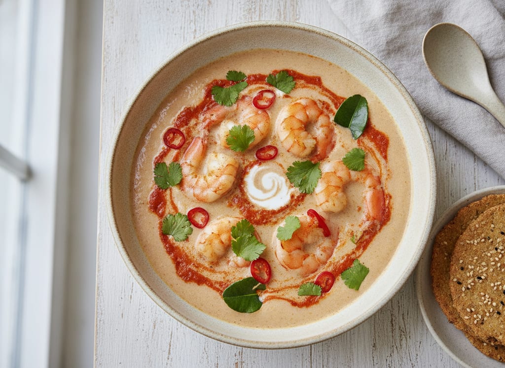 Creamy Coconut Prawn Bisque