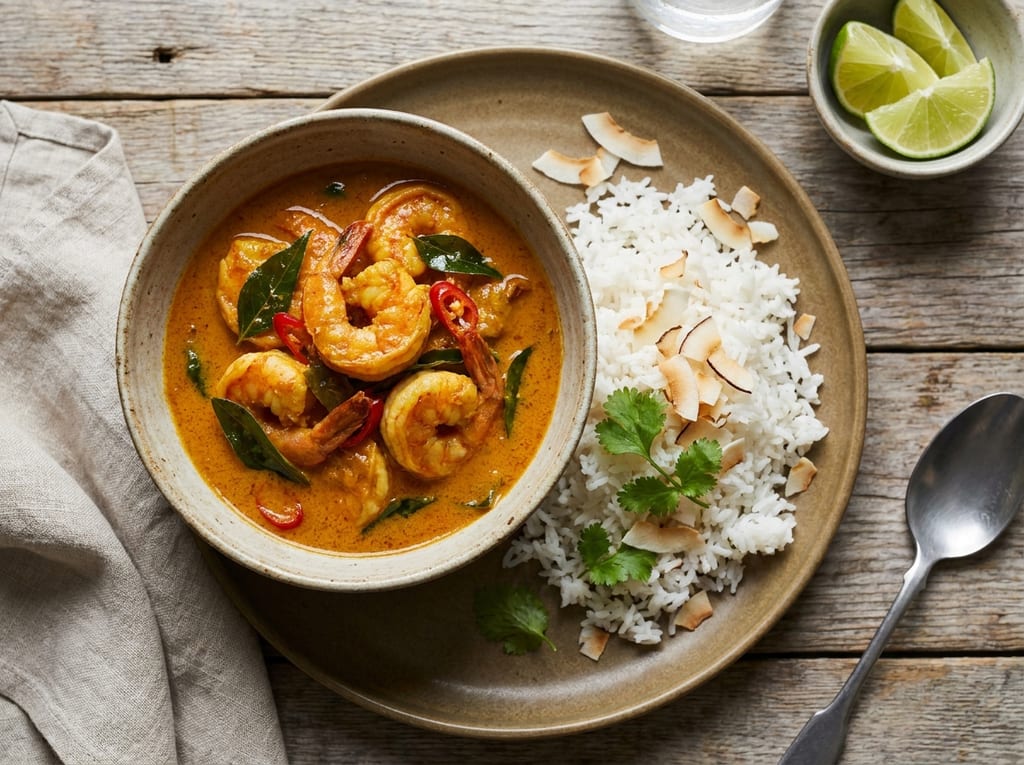 Prawn Curry with Coconut Rice