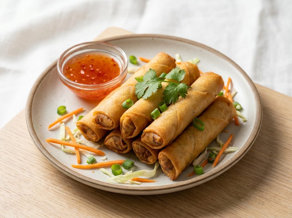 Filipino Vegetable Lumpia with Sweet Chili Sauce