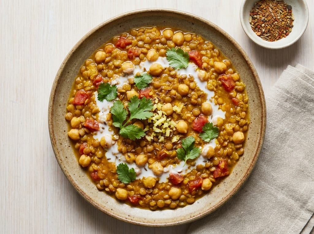 Spiced Chickpea and Lentil Dhal